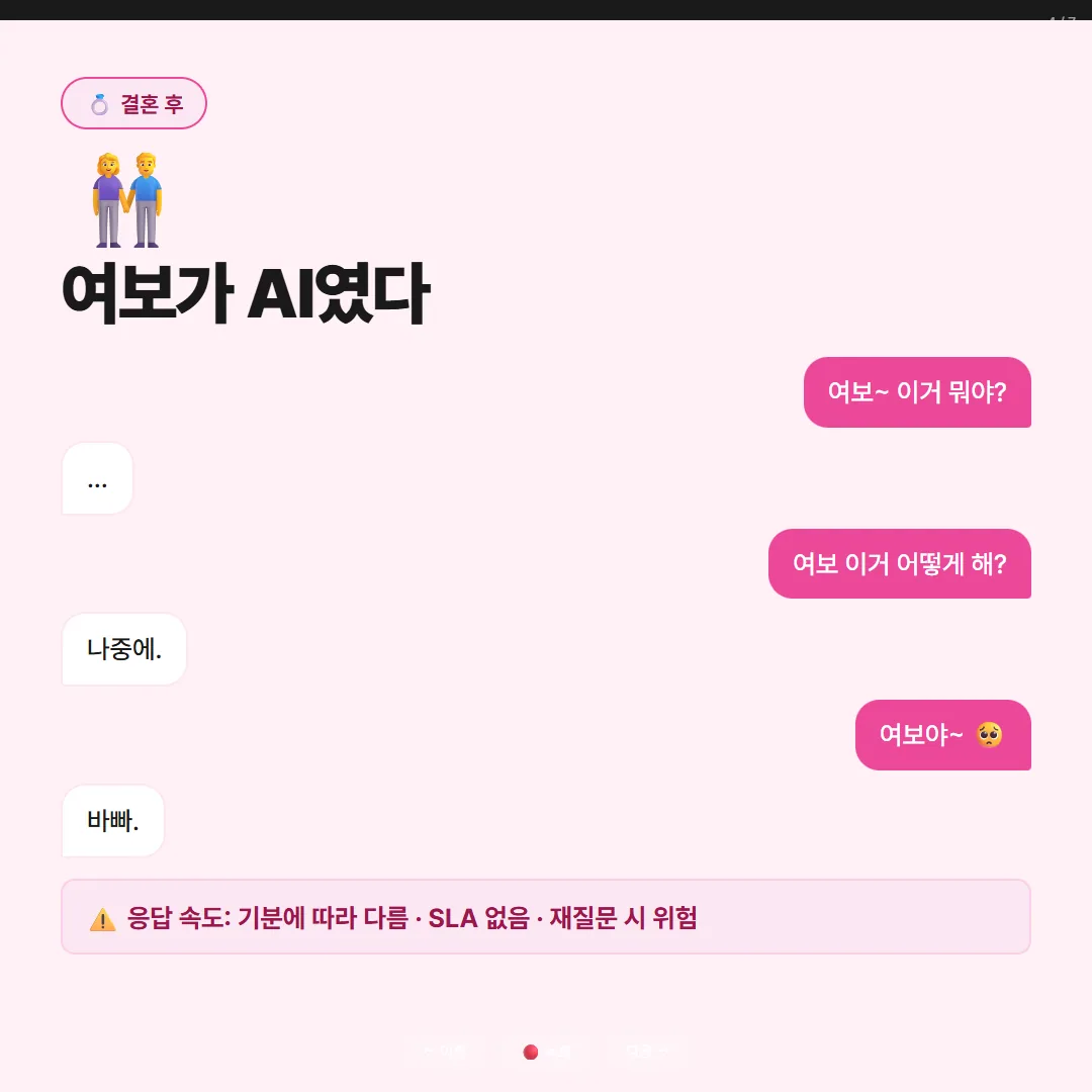 결혼 후엔 여보가 AI였다