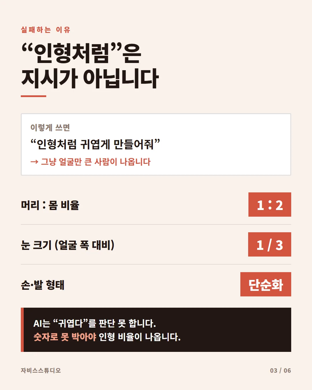 내 사진을 AI 3등신 인형으로 — Flux 치비 변환 프롬프트 전체 공개 카드뉴스 3