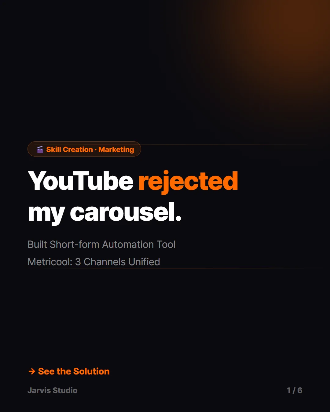 YouTube rejected my carousel